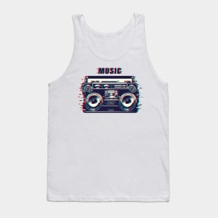 Music Tape Recorder Tank Top